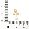 Brass Micro Pave Cubic Zirconia Charms KK-I382-03G-T-3
