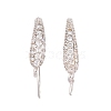 Rack Plating Brass Cubic Zirconia Earring Hooks KK-S374-05P-08-1