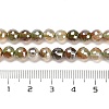 Electroplated Natural Agate Round Beads Strands G-L598-A01-01A-5