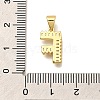 Rack Plating Brass Micro Pave Cubic Zirconia Pendants KK-L226-100G-F-3