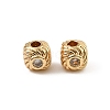 Brass Clear Cubic Zirconia Beads KK-D106-09G-1