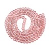 Frosted Transparent Glass Bead Strands GLAA-P065-6mm-09-2