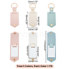 AHADERMAKER 3Pcs 3 Colors Sublimation Keychain Blanks KEYC-GA0001-34A-2