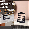 4-Tier L Shaped Acrylic Earring Organizer Display Stands ODIS-WH0099-65C-4