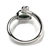 Natural Malachite Adjustable Rings RJEW-K269-08P-08-3