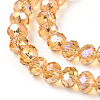 Electroplate Glass Beads Strands EGLA-A034-T6mm-B23-3