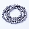 Electroplate Transparent Glass Beads Strands EGLA-A034-T6mm-U-3