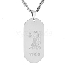 Stainless Ssteel Box Chain Oval with Constellation Pendant Necklaces for Men and Women PW-WG1F1EC-09-1