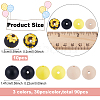 BENECREAT 100Pcs Silicone Beads SIL-BC0001-03-2