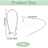 120Pcs 304 Stainless Steel Hoop Earrings Findings Kidney Ear Wires STAS-SP0001-32C-P-2