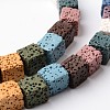 Natural Lava Rock Beads Strands G-L435-01-6mm-1