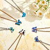 6Pcs Butterfly Pendant Necklaces for Women JN1065A-4