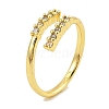 Brass Micro Pave Cubic Zirconia Adjustable Rings for Women RJEW-S392-17G-1