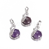 Natural Amethyst Pendants G-L512-N18-1