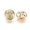 Brass Shank Buttons BUTT-WH0014-08B-1