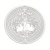 201 Stainless Steel Laser Cut Tree of Life Connector Charms STAS-Z116-02P-05-1