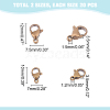 40Pcs 2 Styles Tibetan Style 304 Stainless Steel Lobster Claw Clasps STAS-UN0040-78-5