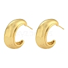 Rack Plating C-Shaped Brass Stud Earrings EJEW-C116-08G-1