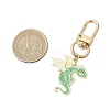 Alloy Enamel Dragon Pendant Decorations HJEW-JM02698-01-3