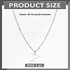 1Pc Brass Chain & 304 Stainless Steel Letter Pendant Necklaces NJEW-LP0001-35Y-P-2