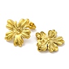 Ion Plating(IP) 304 Stainless Steel Flower Stud Earrings EJEW-D281-12G-2