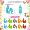  2 Sets Squirrel Silicone Wine Glass Charms DIY-NB0010-66-2