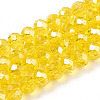 Electroplate Glass Beads Strands EGLA-A034-T4mm-A35-1