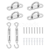 4 Sets 304 Stainless Steel Ceiling Hook Ring Hooks STAS-GA0001-07-1