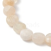 Natural Topaz Jade Faceted Nugget Beads Stretch Bracelet BJEW-JB07218-02-4