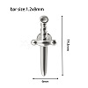 304 Stainless Steel Threadless Labret Stud WG1F35F-01-1