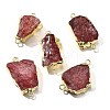 Raw Rough Natural Dyed Quartz Crystal Links Connector Charms G-K189-04LG-09-1