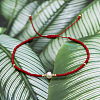 Adjustable Glass Seed Bead Braided Bead Bracelets for Women VT9382-3-1