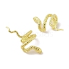 Left and Right Snake Brass Cuff Earrings for Women EJEW-I305-13G-2