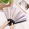 1Pc Bamboo with Oxford Fabric Glitter Powder Folding Fans AJEW-SP0003-77D-4