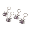 Spider Natural Amethyst Pendant Keychain KEYC-C015-01B-1