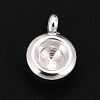 201 Stainless Steel Pendant Rhinestone Settings STAS-G224-27S-2