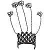 2Pcs Halloween Gothic Finger Ring Bracelets for Women BJEW-CN0001-15-6