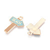 Beach Theme Alloy Enamel Pendants ENAM-T022-33J-2