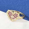 Adjustable Brass Micro Pave Cubic Zirconia Rings RJEW-S400-03G-2