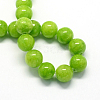 Natural Dyed Yellow Jade Gemstone Bead Strands LS-G-R271-6mm-Y12-1