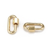 Brass Screw Carabiner Lock Charms KK-T047-08G-2