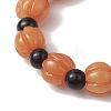 3Pcs 3 Styles Halloween Skull & Pumpkin Resin Beaded Stretch Bracelet Sets BJEW-JB10877-4