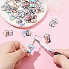 30Pcs Printed Alloy Pendants ENAM-CJ0005-58-3