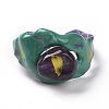 Natural Amethyst Chunky Open Cuff Ring RJEW-H105-01-2