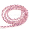 Baking Painted Transparent Glass Beads Strands DGLA-F029-J2mm-04-3