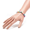 9Pcs 9 Style Handmade Polymer Clay Beaded Stretch Bracelets Set BJEW-JB08959-4