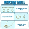 5Pcs 304 Stainless Steel Toggle Clasps STAS-YW0003-36G-5