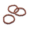 Synthetic Goldstone Beads Stretch Bracelets BJEW-G617-01B-01-1
