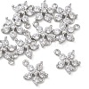 SHEGRACE Brass Pave Clear Cubic Zirconia Connector Charms XGRQ7H576-954P-1