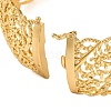 Leaf Hollow Rack Plating Brass Hinged Bracelets for Women BJEW-M040-22G-2